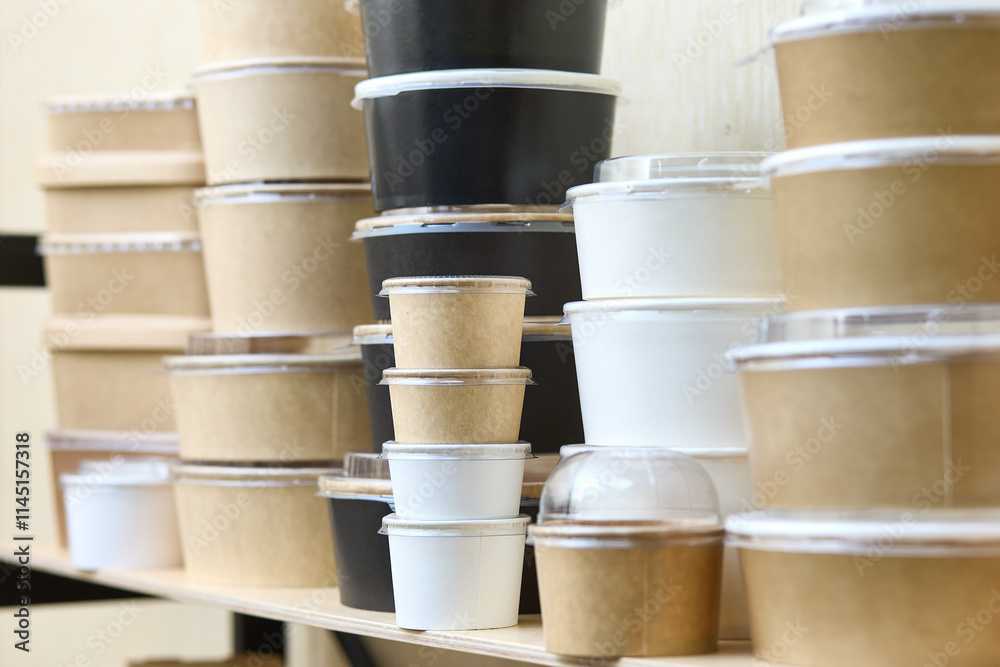 Eco-Friendly Disposable Food Containers in Assorted Sizes