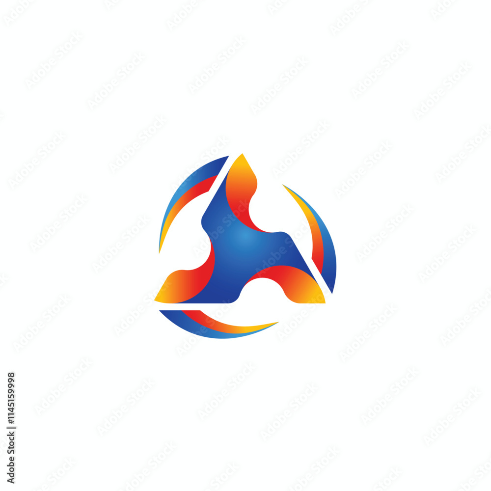 Obraz premium Triangle and circle symbol, Desain template vector