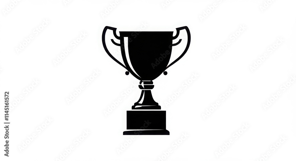 trophy black and white Silhouette isolated background, gold cup with a trophy vector icon trophy black and white Silhouette isolated background, gold cup with a trophy vector icon
