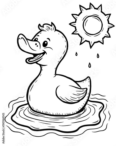  Happy Duck Swimming Under Hot Summer Sun