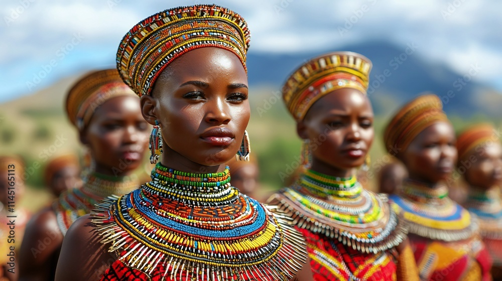 Black History Month African Tribal Women in Traditional Dress Black History Month African Tribal Women in Traditional Dress