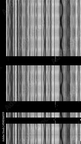 Glitch lines stripes strokes no signal error black grunge distressed abstract rough ditry retro old vintage texture pattern isolated overlay transparent effect style presets vertical png