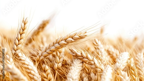 Abundant Barley Seed Collection on Crisp White Background