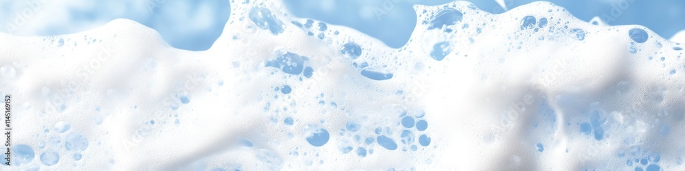 Bubbly Bliss: Isolated Soap Foam on a Vibrant Blue Background with Textured Froth Bubbly Bliss: Isolated Soap Foam on a Vibrant Blue Background with Textured Froth