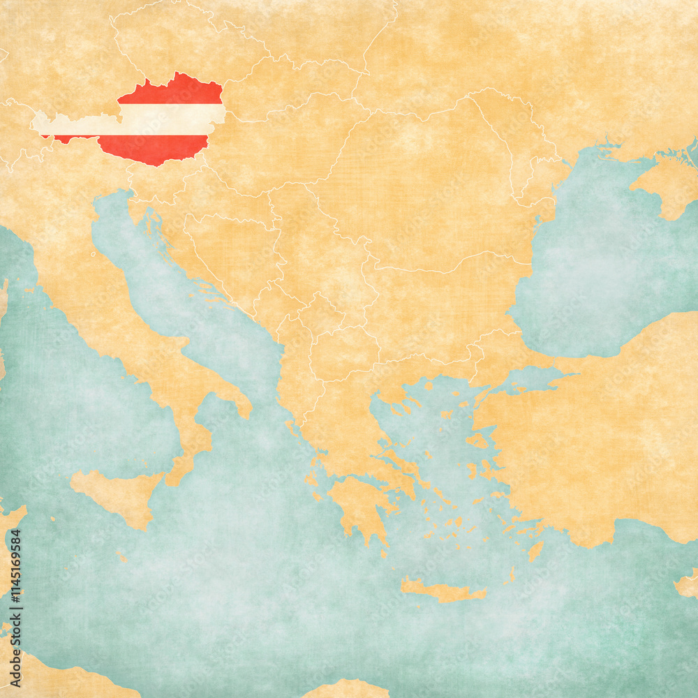 Map of Balkans - Austria Map of Balkans - Austria