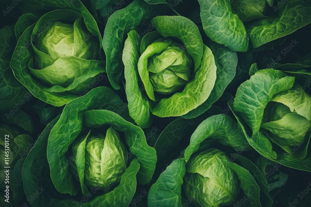 Fresh Organic Green Leaf Lettuce - Close-Up of Vibrant Leaves Perfect for Salads and Healthy Dishes Fresh Organic Green Leaf Lettuce - Close-Up of Vibrant Leaves Perfect for Salads and Healthy Dishes