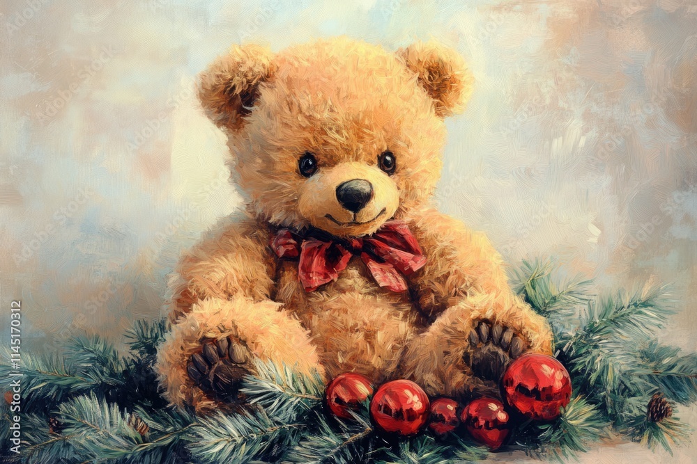Charming Teddy Bear Artwork: Cute Plush Companion for Babies and Birthday Celebrations Charming Teddy Bear Artwork: Cute Plush Companion for Babies and Birthday Celebrations