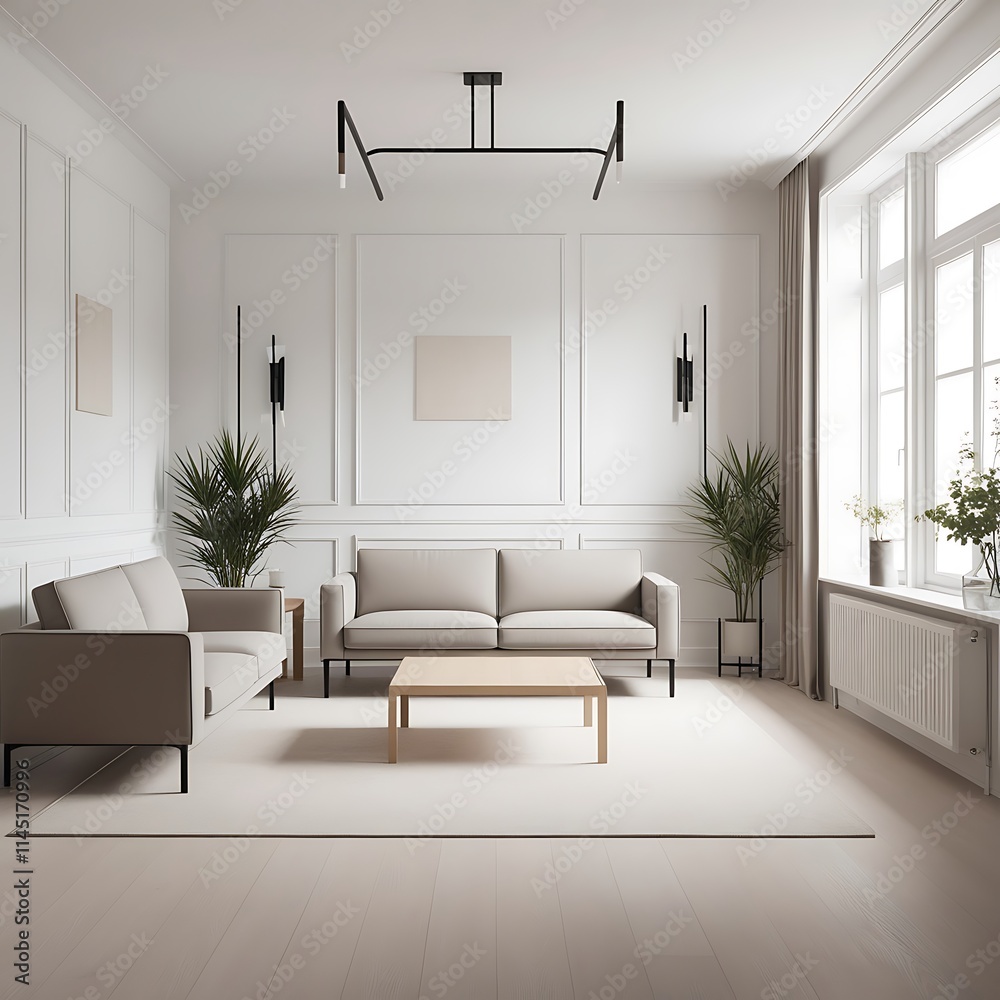 Fototapeta premium minimalist living room