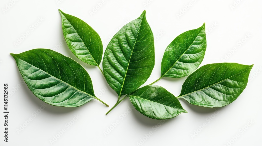 Obraz premium Backgrounds plant leaf white background.