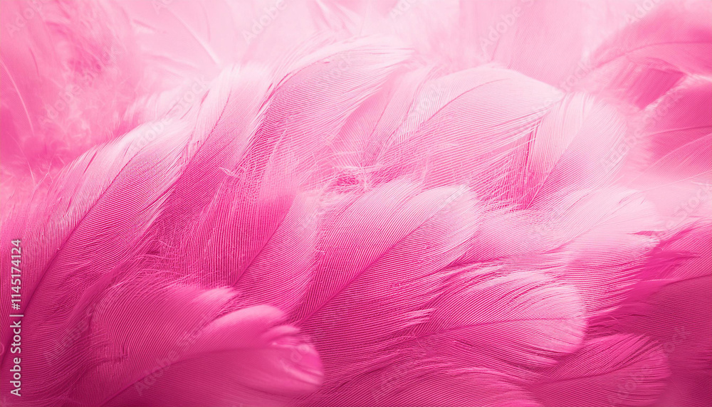 Pink feathers as background, generative ai Pink feathers as background, generative ai