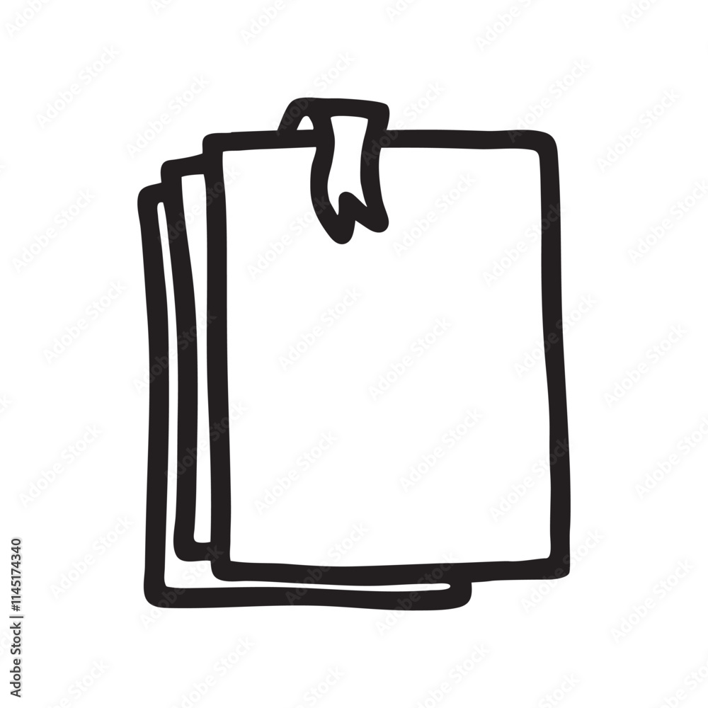 Doodle Notepad icon. Infographic symbol. Line art style graphic design element. PNG isolated on transparent background and vector illustration Doodle Notepad icon. Infographic symbol. Line art style graphic design element. PNG isolated on transparent background and vector illustration