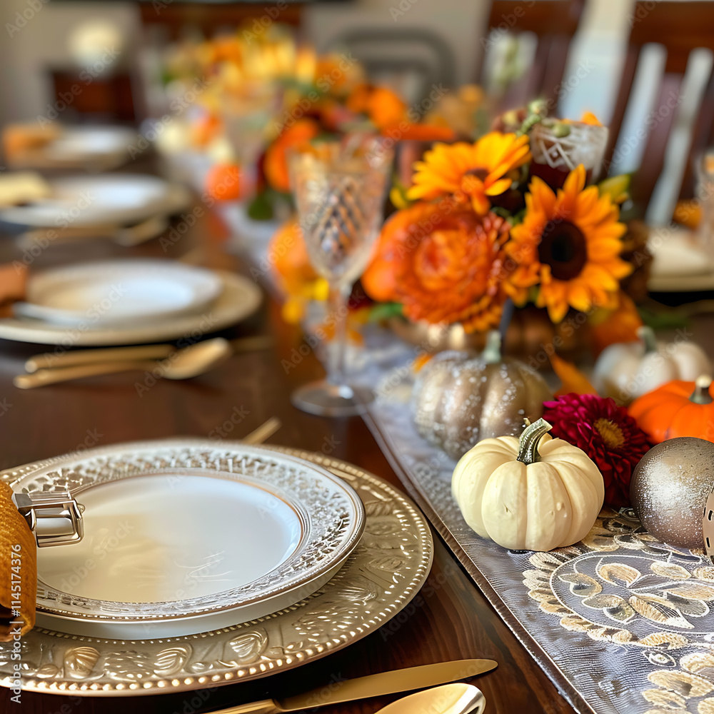Fototapeta premium Autumn Table Setting