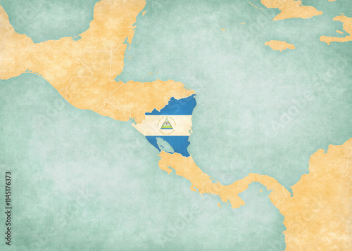 Map of Central America - Nicaragua