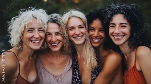 Smiling woman of different ages embracing her nature