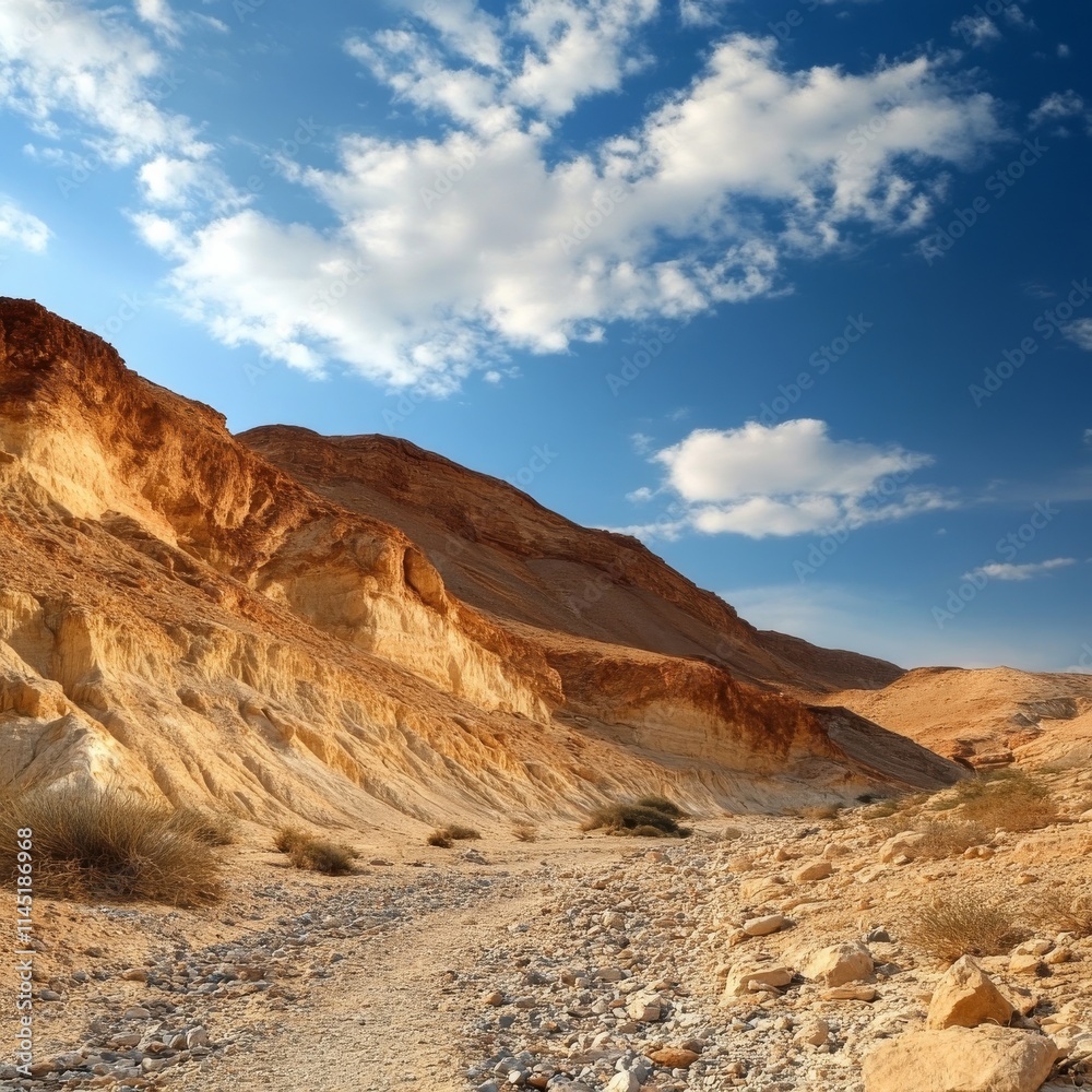 Naklejka premium Rocky hills, Negev Desert, Israel.