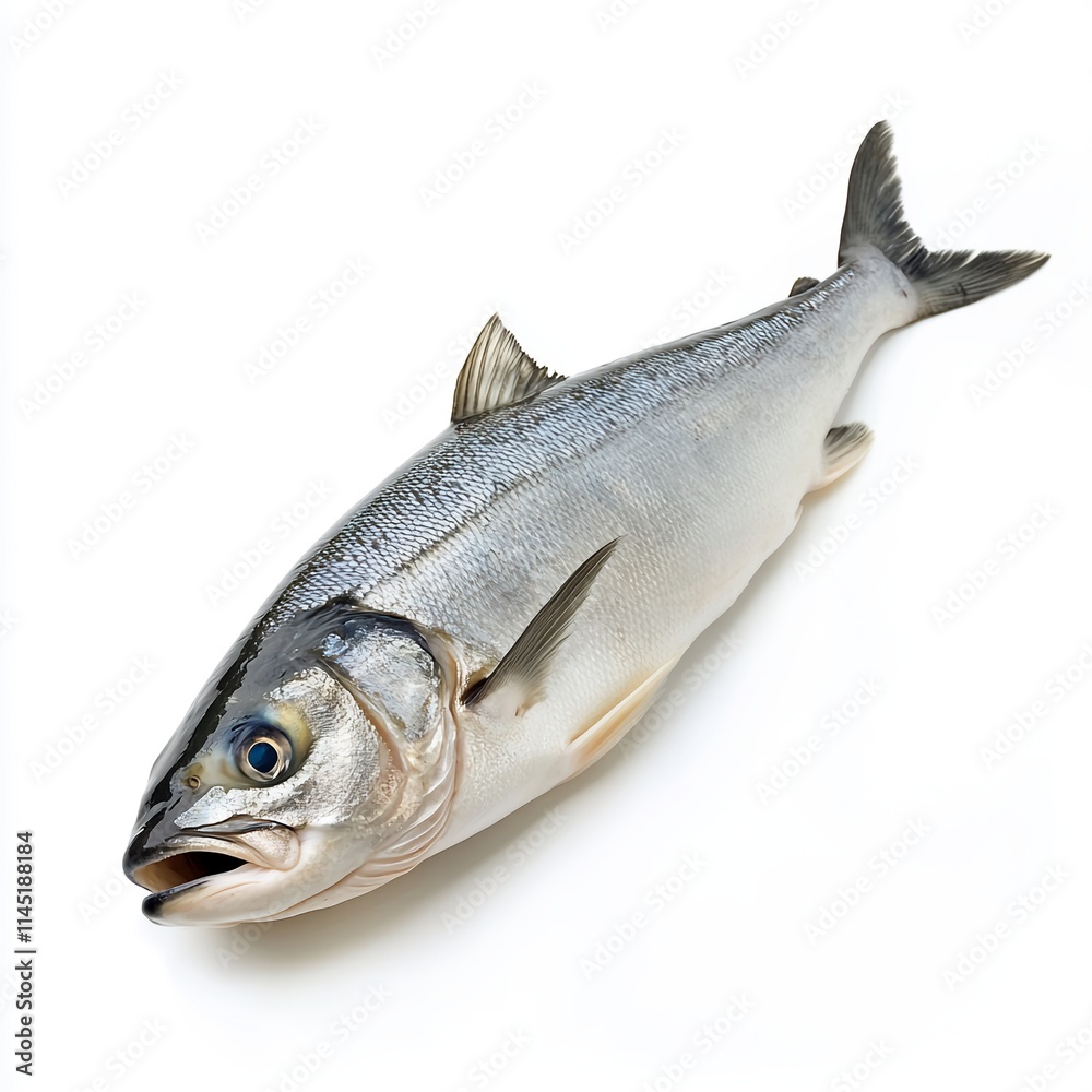 Naklejka premium fresh fish on a white background