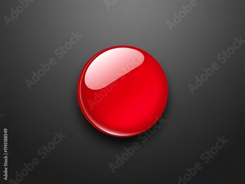 red button on a white background