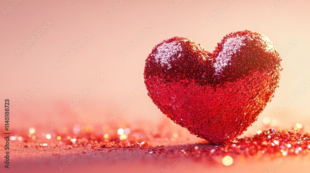 Sparkling Red Heart Shape Decoration for Romantic Occasions Sparkling Red Heart Shape Decoration for Romantic Occasions