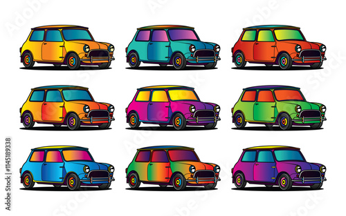 Racing retro car. Original vector illustration in vintage style.