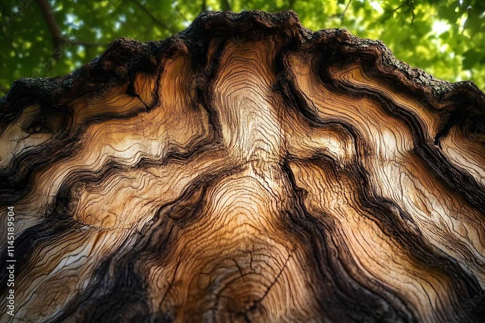 Close-up shot of a tree trunk, perfect for using in nature-inspired designs or illustrations Close-up shot of a tree trunk, perfect for using in nature-inspired designs or illustrations