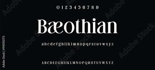 Luxury serif font in modern style, this typeface has a big set of ligatures and alternates and can be used for logos