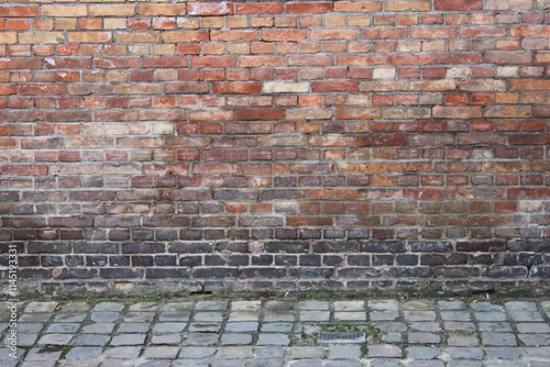 Billede på lærred ancient natural stone stone brick texture wall background.