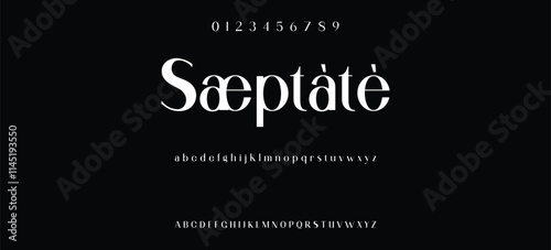 Luxury serif font in modern style, this typeface has a big set of ligatures and alternates and can be used for logos
