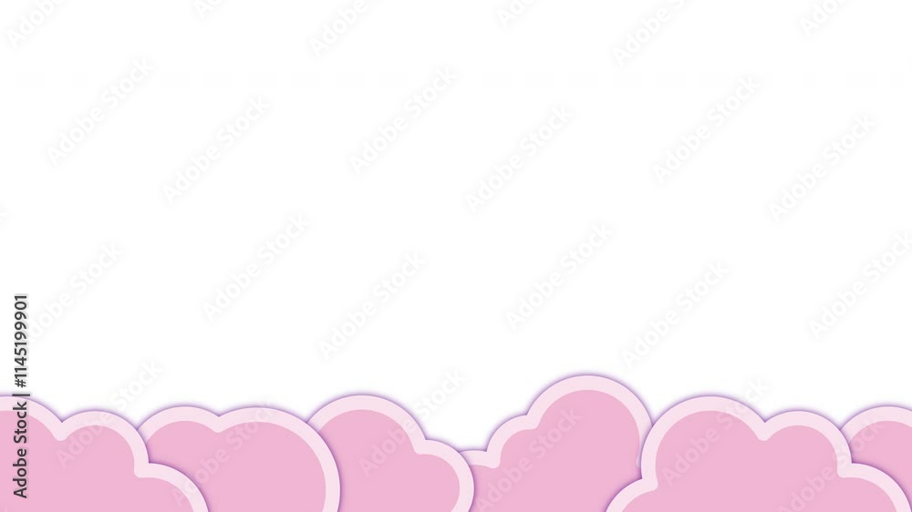 もこもこの煙が右方向に進むフレーム　背景透過　ループ