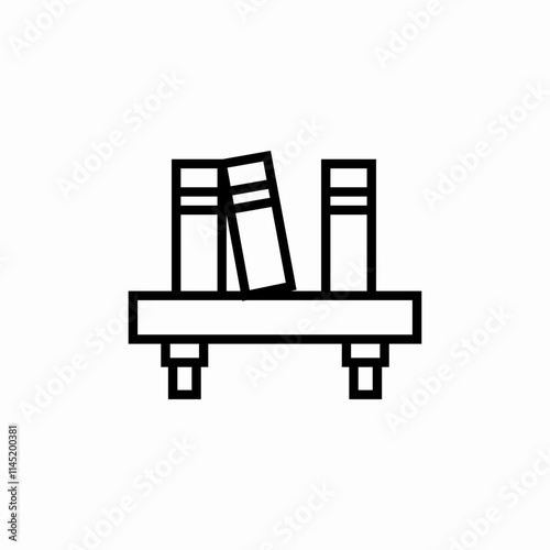 books shelf icon sign vector