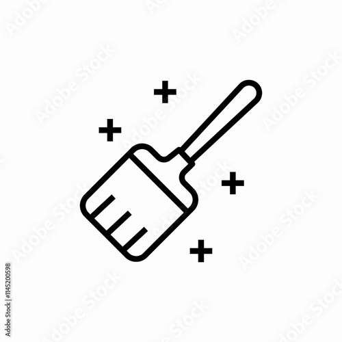 broom swipe icon sign vector