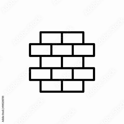 brick wall icon sign vector