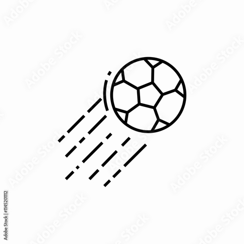 football soccer ball shoot icon sign vector
