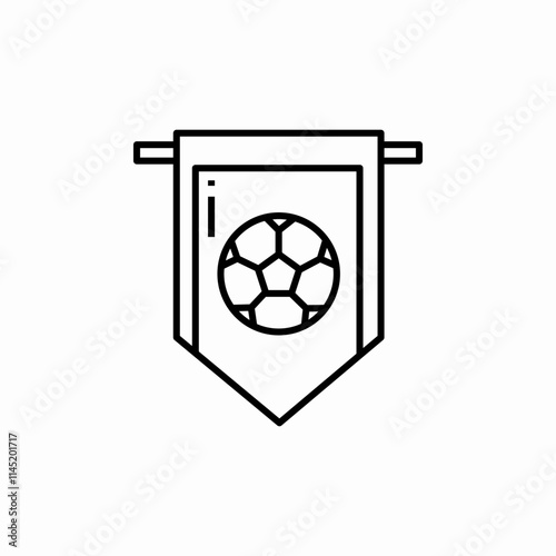 football soccer team pennant icon sign vector