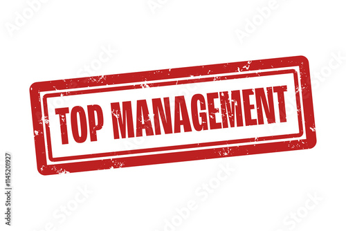 Top Management . A red stamp isolated on white background. photo