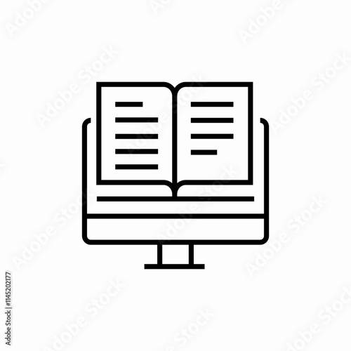 pc electronic book icon sign vector