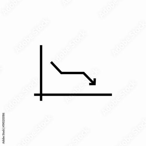 statistics descending icon sign vector