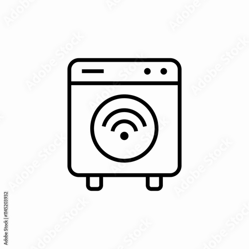 washing machine remote control icon sign vector