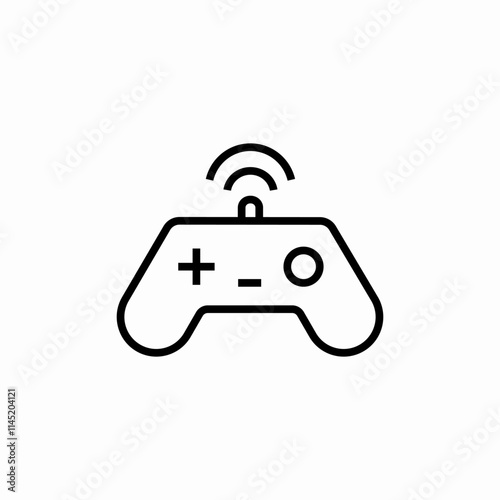 wireless game controller icon sign vector