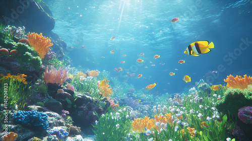 Obraz na płótnie underwater, coral, sea, fish, reef, diving, water, ocean, tropical, scuba, blue, nature, marine, animal, life, deep, red sea, aquatic, coral reef, egypt, dive, snorkeling, caribbean, diver, sand w salonie