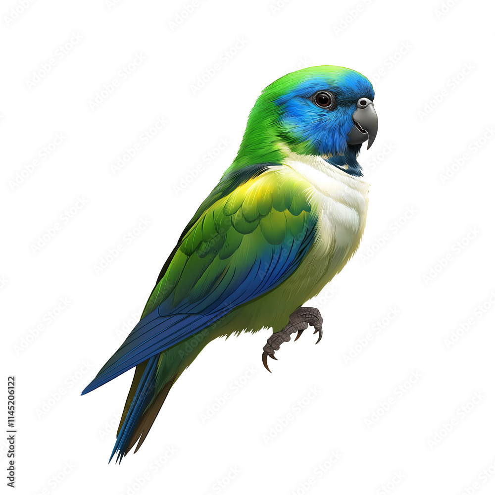 Obraz premium blue and yellow macaw isolatedon white