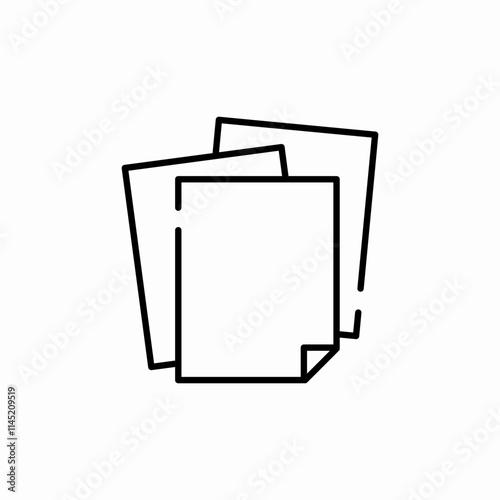 blank papers icon sign vector