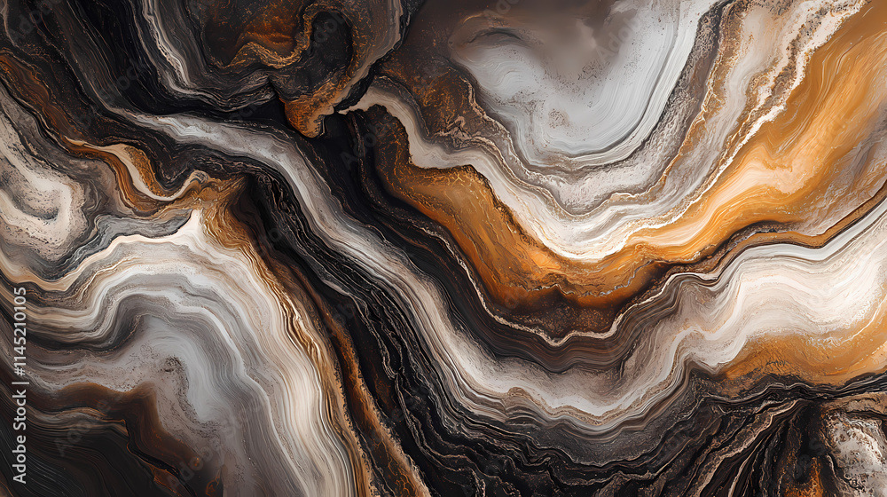 A mesmerizing, textured abstraction of earthy tones and rough, worn imperfections, generated through artificial. Lichenous. Illustration