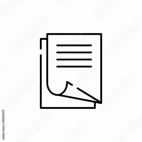 typography papers icon sign vector
