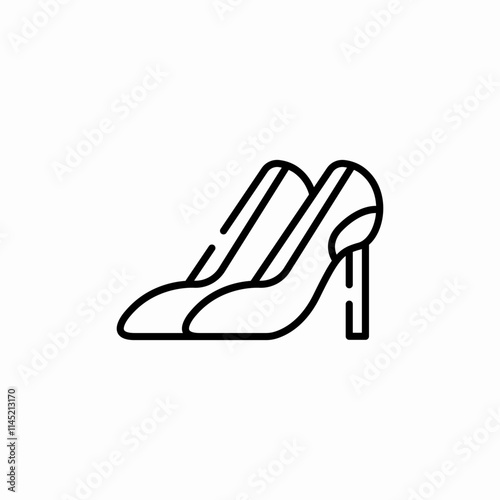 woman shoes hills icon sign vector