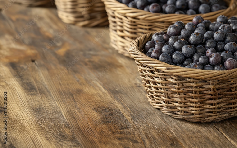 Blueberries in Baskets Blueberries in Baskets