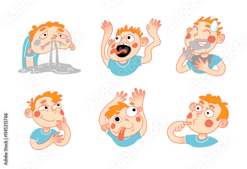 Anxious boy stickerpack