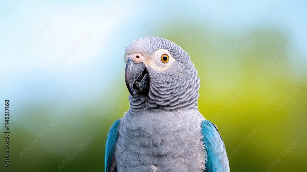 Obraz premium Close-up portrait of an African Grey Parrot.