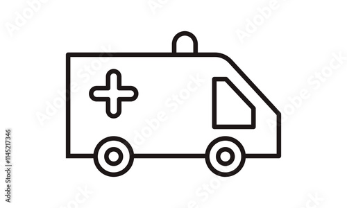 Ambulance, Hospital, Vehicle, Medical, Van, Service, Transport, Urgent, Doctor, Car free vector image icon