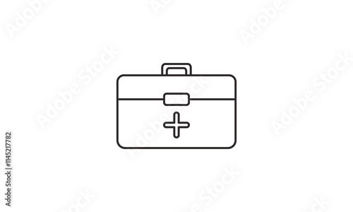 First aid box, Equipment, Briefcase, Health, Paramedic, Medicine, Kit, Hospital, Suitcase, Emergency free vector image icon