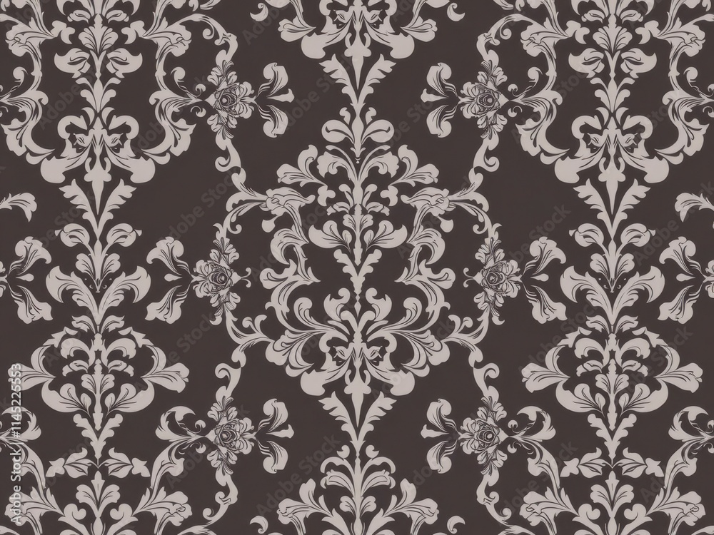 Elegant and intricate damask seamless vector pattern design perfect for background, wallpaper, packaging, and textile, design, packaging, wallpaper Elegant and intricate damask seamless vector pattern design perfect for background, wallpaper, packaging, and textile, design, packaging, wallpaper